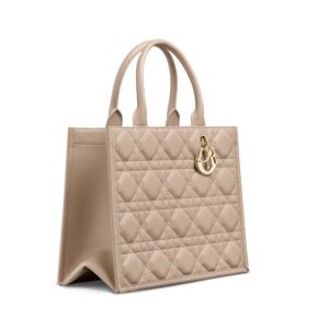 Medium Dior Book Tote Desert Taupe Macrocannage Calfskin (36.5 x 28 x 16.5 cm) - Image 3
