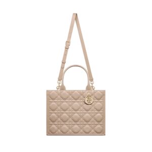 Medium Dior Book Tote Desert Taupe Macrocannage Calfskin (36.5 x 28 x 16.5 cm) - Image 5