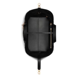 Large Dior Toujours Bag Black Macrocannage Calfskin - Image 5